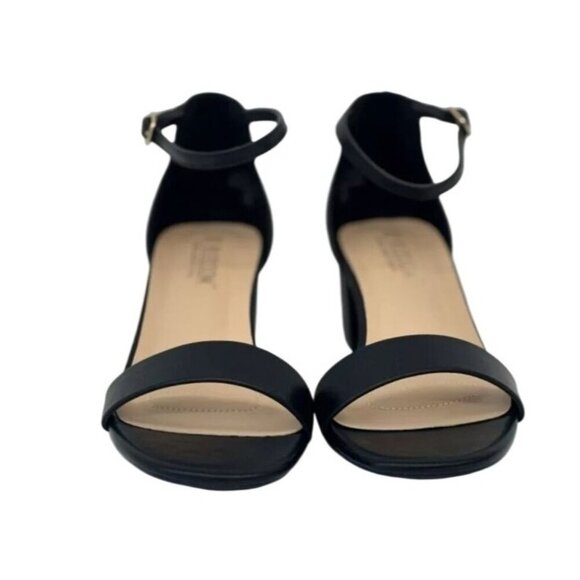 DE BLOSSOM / Annie-50/ Black / Block Heel / Open-Toe Sandals / With Ankle Strap - Picture 3 of 7